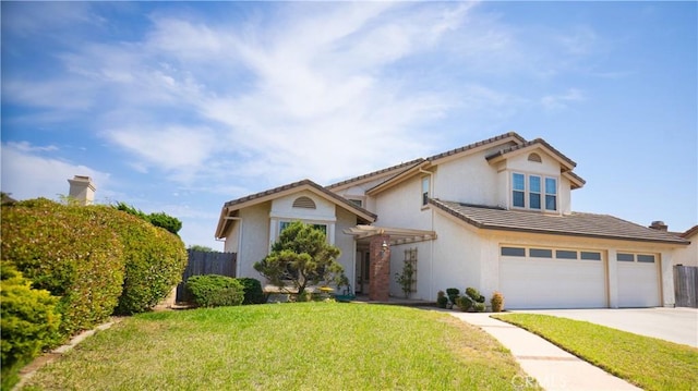 2868 Corte Caballos, Camarillo, CA 93010 - view of front of property with driveway, an attached garage, stucco siding, and a tile roof