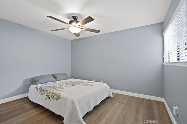 3520 Paseo Flamenco, San Clemente, CA 92672 - bedroom with baseboards, wood finished floors, and a ceiling fan