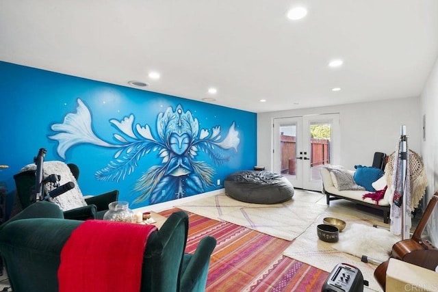 2211 Bancroft St, San Diego, CA 92104 - living area featuring recessed lighting and french doors