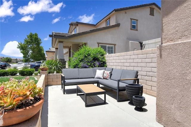 18026 Crabapple Ct, San Bernardino, CA 92407 - view of patio / terrace with an outdoor hangout area