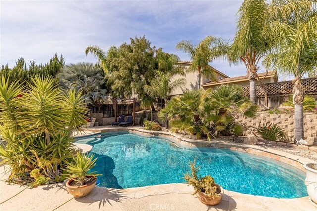 38260 Willow Ct, Murrieta, CA 92562 - view of pool featuring a fenced backyard and a patio area