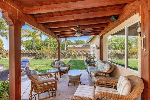 38260 Willow Ct, Murrieta, CA 92562 - view of patio / terrace with ceiling fan