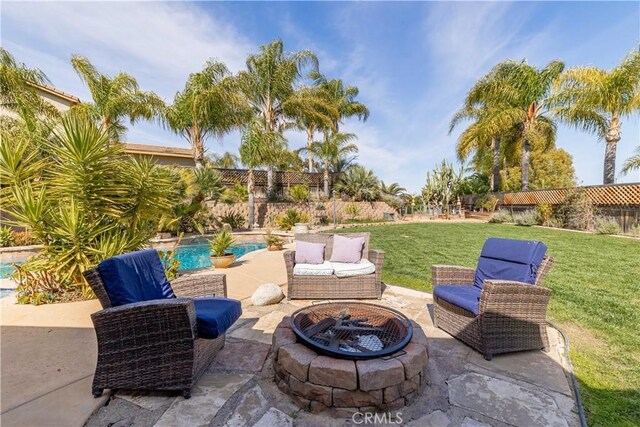 38260 Willow Ct, Murrieta, CA 92562 - view of patio / terrace featuring an outdoor fire pit