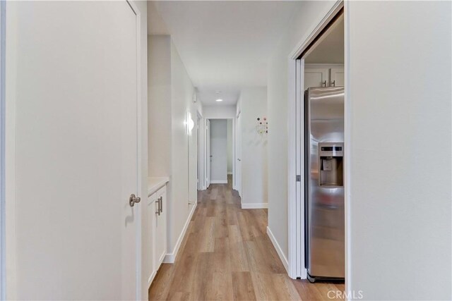 2032 E Bermuda St Unit 103, Long Beach, CA 90814 - hallway with light wood-type flooring, baseboards, and recessed lighting