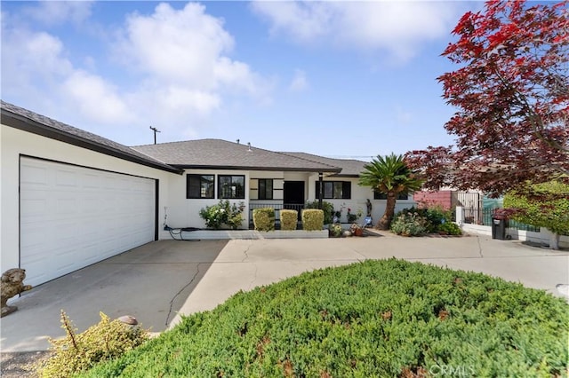 1315 E Wingate St, Covina, CA 91724 - ranch-style house featuring driveway, stucco siding, a garage, and a gate