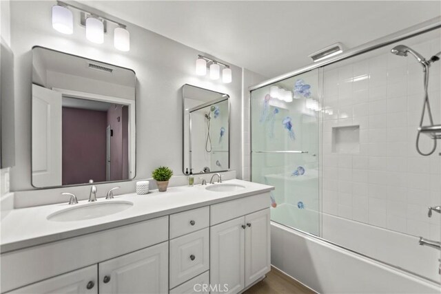 76 City Stroll, Irvine, CA 92620 - full bath with double vanity and enclosed tub / shower combo