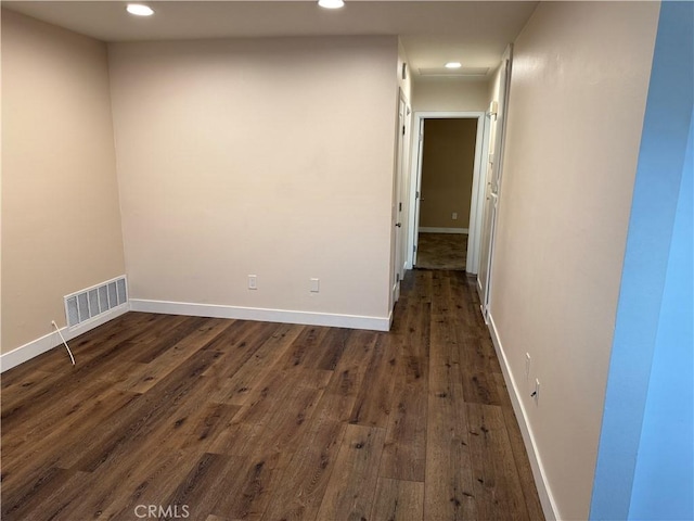41134 Via Halcon, Temecula, CA 92591 - spare room featuring recessed lighting, dark wood-style flooring, and baseboards