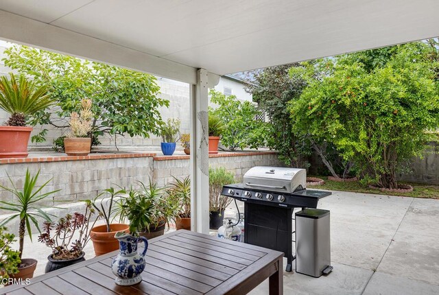 277 Aspen Dr, Monrovia, CA 91016 - fenced backyard featuring outdoor dining area, a patio, and a grill
