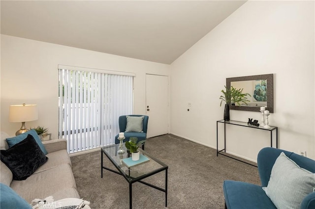 3026 Associated Unit 103, Fullerton, CA 92835 - carpeted living room featuring lofted ceiling