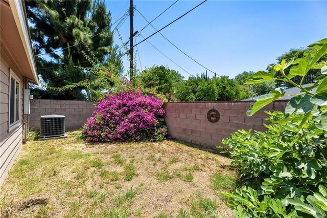 18770 Community St, Northridge, CA 91324 - fenced backyard featuring central AC