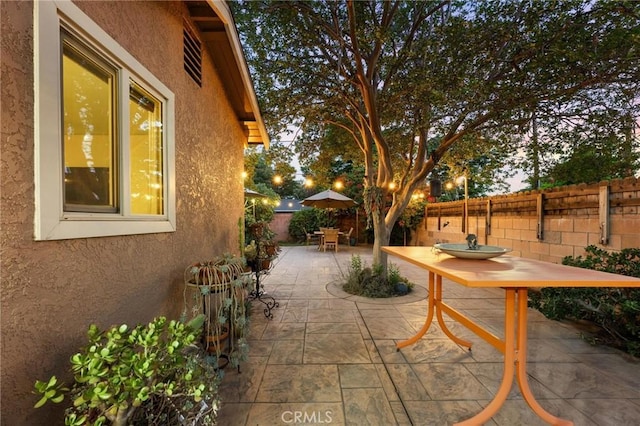 18770 Community St, Northridge, CA 91324 - fenced backyard featuring outdoor dining space and a patio