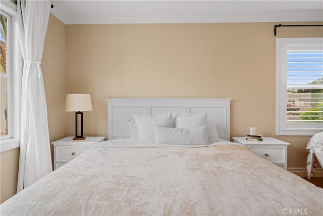 2 Corte Arbertura, San Clemente, CA 92673 - bedroom with crown molding, baseboards, and wood finished floors