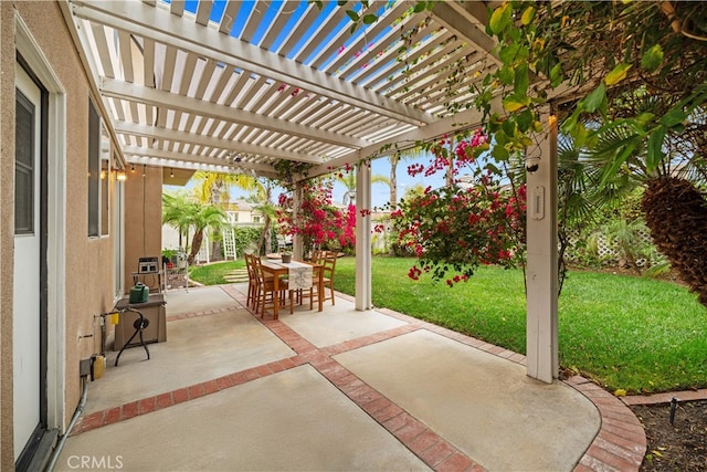 2 Corte Arbertura, San Clemente, CA 92673 - view of patio with outdoor dining space and a pergola