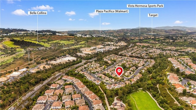 2 Corte Arbertura, San Clemente, CA 92673 - aerial overview of property's location featuring mountains and nearby suburban area