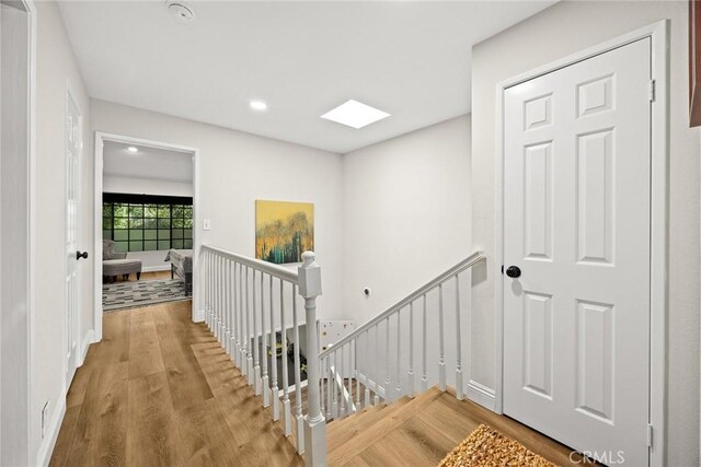 402 El Centro St Unit 13, South Pasadena, CA 91030 - staircase featuring wood finished floors and recessed lighting