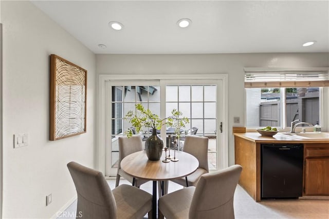 22972 Caminito Linda, Laguna Hills, CA 92653 - dining space with recessed lighting, light tile patterned floors, and baseboards