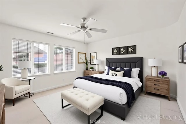 20333 Wynfreed Ln, Porter Ranch, CA 91326 - bedroom with light colored carpet and a ceiling fan