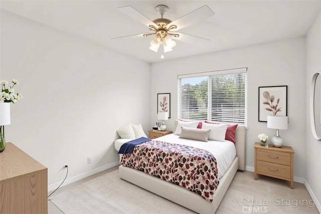 20333 Wynfreed Ln, Porter Ranch, CA 91326 - bedroom with a ceiling fan and light colored carpet
