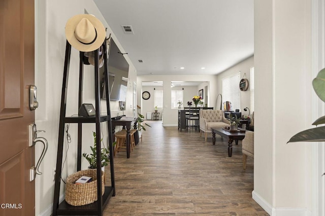 371 Huerta St, Oxnard, CA 93030 - foyer entrance with wood finished floors and recessed lighting