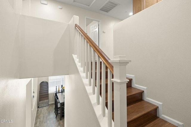 371 Huerta St, Oxnard, CA 93030 - stairway with wood finished floors and baseboards