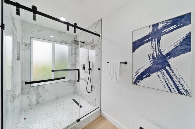16247 Elza Dr, Hacienda Heights, CA 91745 - full bath with a marble finish shower and baseboards