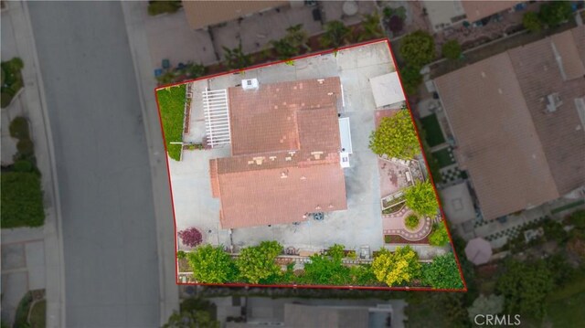 16247 Elza Dr, Hacienda Heights, CA 91745 - aerial view of property and surrounding area featuring property boundaries highlighted