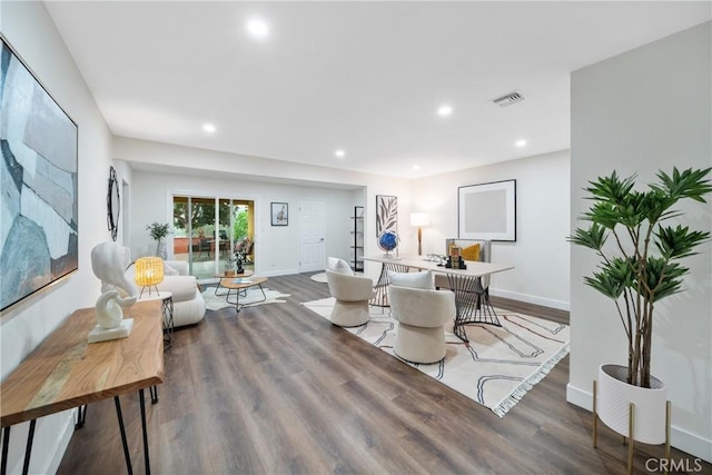 2545 Scenic Ridge Dr, Chino Hills, CA 91709 - living room featuring wood finished floors, baseboards, and recessed lighting