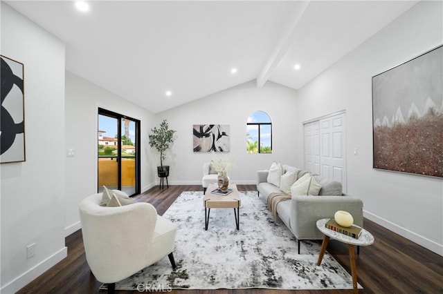 2545 Scenic Ridge Dr, Chino Hills, CA 91709 - living room featuring dark wood-style floors, baseboards, and recessed lighting