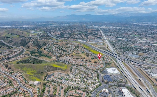 2545 Scenic Ridge Dr, Chino Hills, CA 91709 - aerial view of property and surrounding area featuring a mountainous background and a major roadway