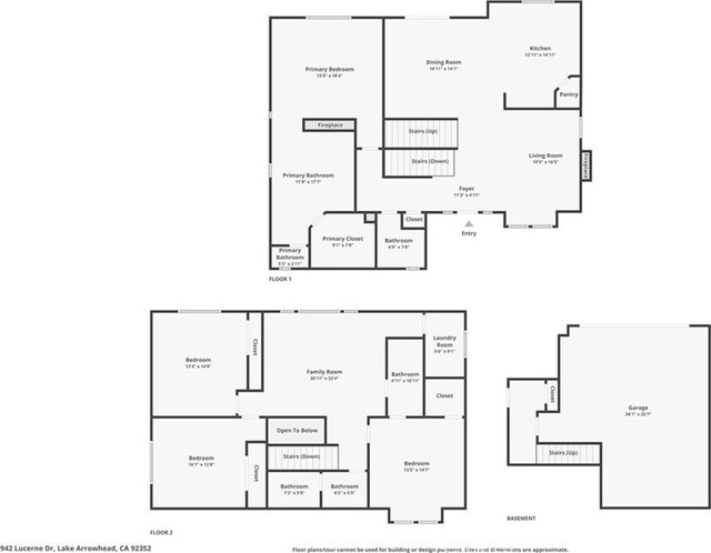 942 Lucerne Ln, Lake Arrowhead, CA 92352 - home floor plan