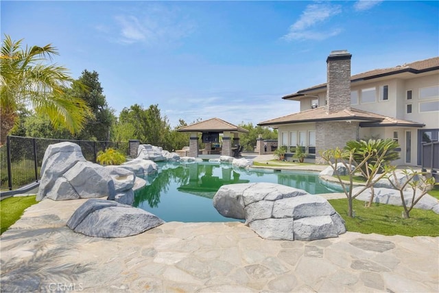 7 Olympic Way, Coto De Caza, CA 92679 - view of swimming pool with a gazebo and a patio