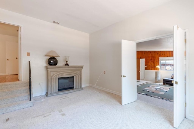 2033 Winnett St, San Diego, CA 92114 - unfurnished living room with carpet and a glass covered fireplace