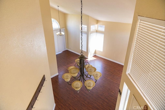 27474 Bolandra Ct, Temecula, CA 92591 - corridor featuring a chandelier and wood finished floors