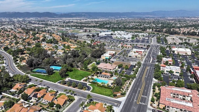 27474 Bolandra Ct, Temecula, CA 92591 - aerial view of property's location with a mountain backdrop and a pool area