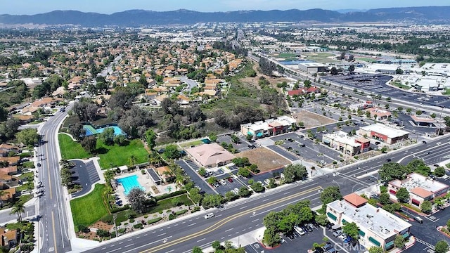 27474 Bolandra Ct, Temecula, CA 92591 - aerial view of property's location with a pool area and a mountainous background