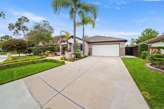1064 Eliot St, Oceanside, CA 92057 - view of front of property with stucco siding, concrete driveway, a garage, and a tile roof