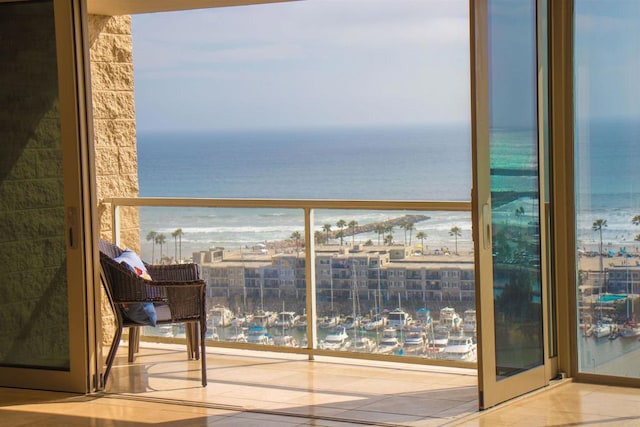 1200 N Harbor Dr Unit 15B, Oceanside, CA 92054 - balcony with a water view