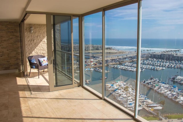 1200 N Harbor Dr Unit 15B, Oceanside, CA 92054 - balcony with view of marina and a water view