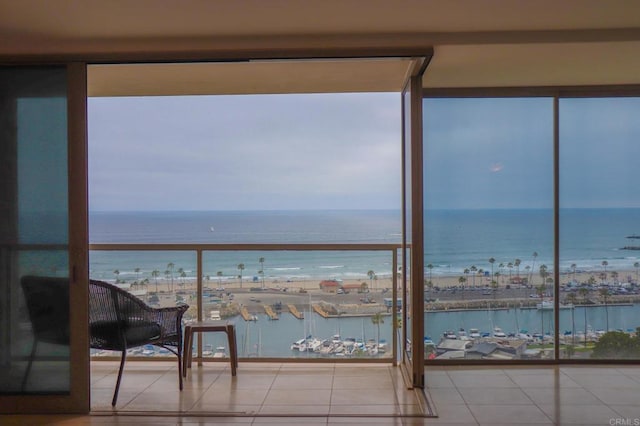 1200 N Harbor Dr Unit 15B, Oceanside, CA 92054 - balcony featuring a water view and view of marina