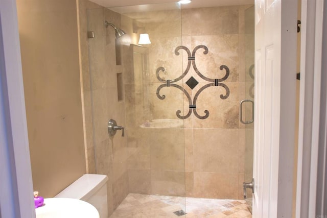 1200 N Harbor Dr Unit 15B, Oceanside, CA 92054 - full bathroom featuring a stall shower and toilet