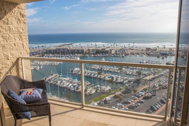 1200 N Harbor Dr Unit 15B, Oceanside, CA 92054 - balcony with view of marina and a water view