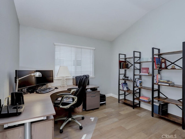 28 Covington, Mission Viejo, CA 92692 - office area featuring light wood-style floors and lofted ceiling