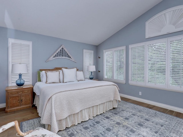 28 Covington, Mission Viejo, CA 92692 - bedroom featuring wood finished floors and lofted ceiling
