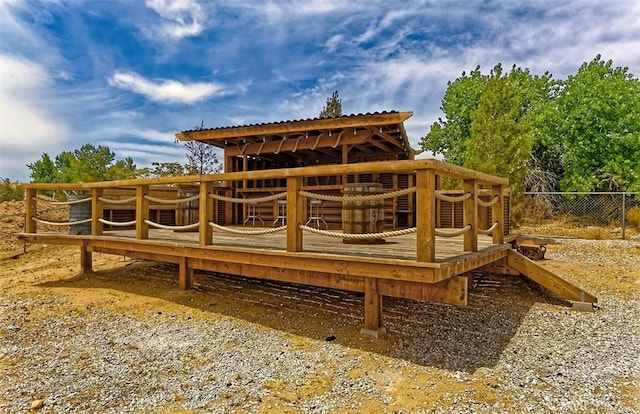 7912 Royce Ave, Hesperia, CA 92345 - view of wooden terrace