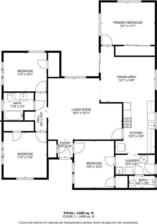 1139 W 149th St, Gardena, CA 90247 - floor plan / room layout