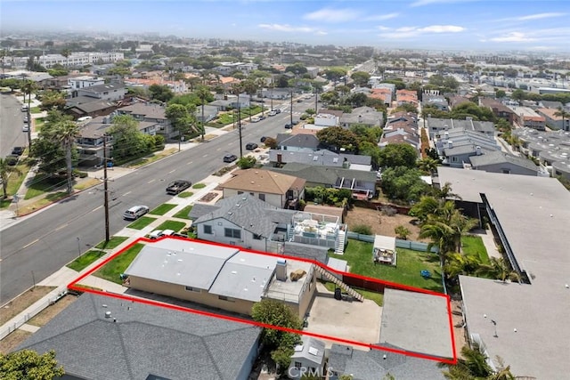 737 Carnelian St, Redondo Beach, CA 90277 - aerial view of residential area with property parcel outlined