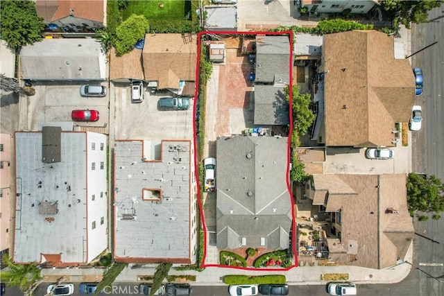 2756 W 15th St, Los Angeles, CA 90006 - aerial view of property's location featuring property parcel outlined