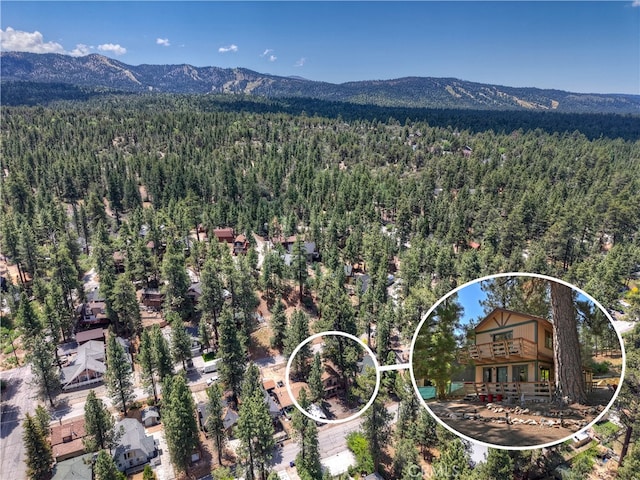 320 W Aeroplane Blvd, Big Bear City, CA 92314 - drone / aerial view of a heavily wooded area and a mountainous background
