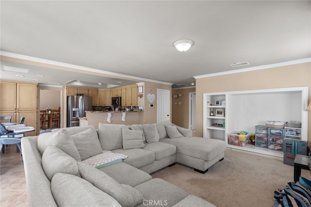 2330 Sycamore Ln, Palmdale, CA 93551 - living room featuring ornamental molding and recessed lighting