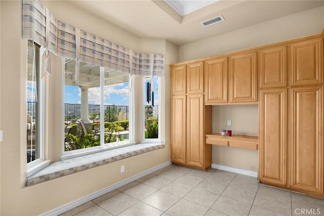 20130 Thagard Way, Yorba Linda, CA 92887 - unfurnished dining area featuring baseboards and light tile patterned floors